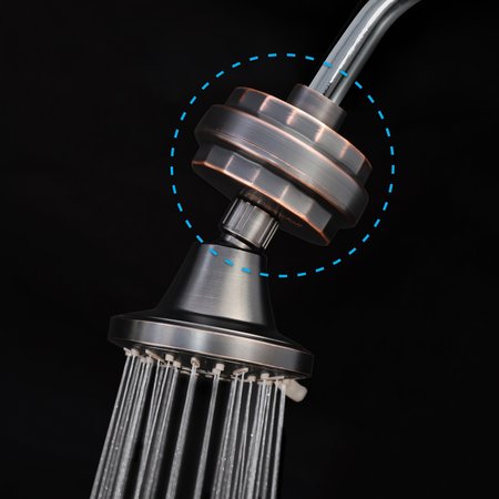 Brondell VivaSpring Compact Shower Filter - Oil Rubbed Bronze CSF-RB